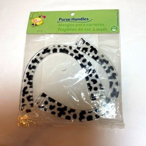 Cow spotted Purse Handles 6” plastic